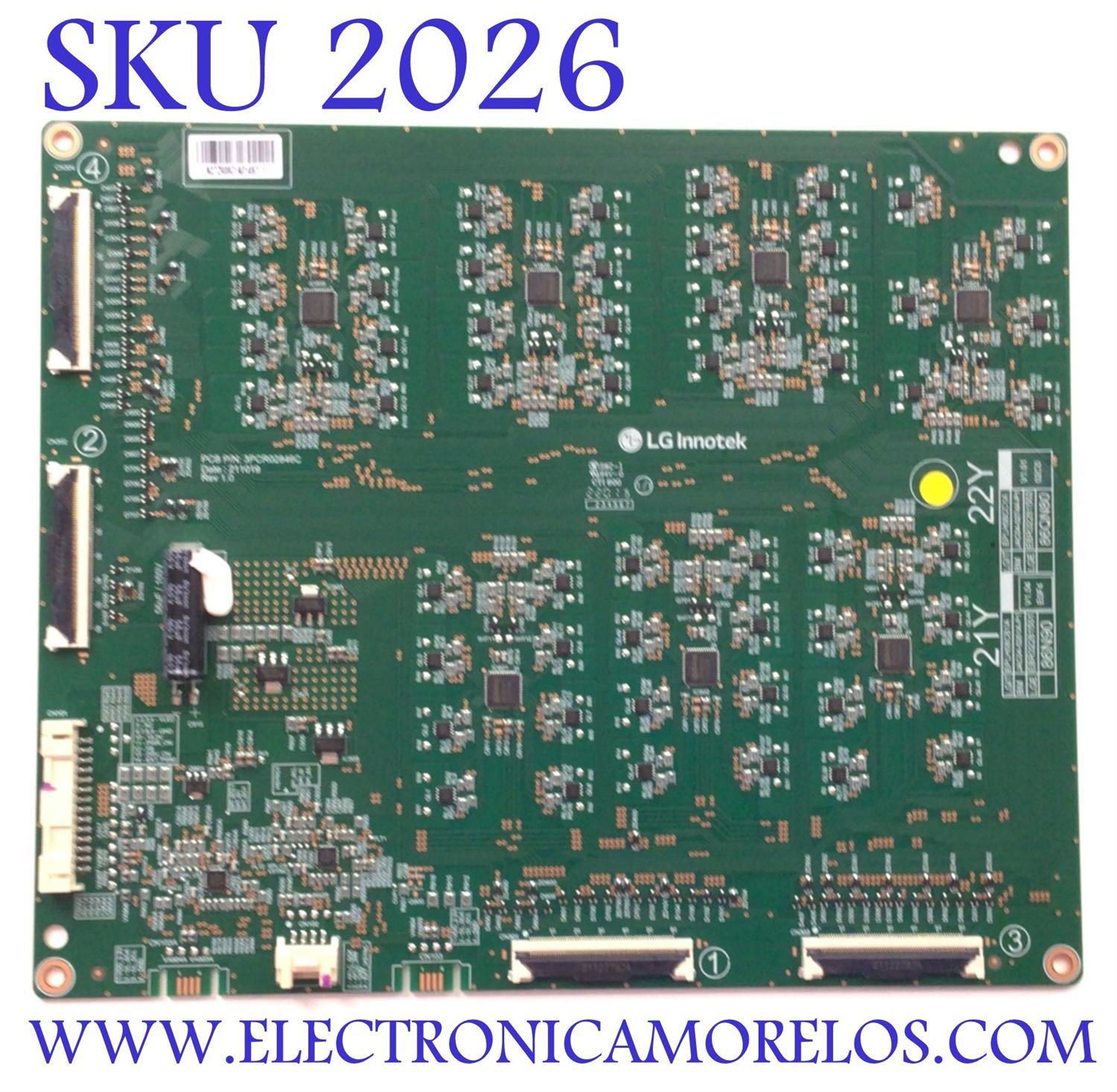 LED DRIVER PARA TV LG NANOCELL / NUMERO DE PARTE EBR32281502 / EPLH08CC1A / JAC04-0274A-P1 / 3PCR02846C / 86QN80 / PANEL NC860DQD-AALH1 / MODELO 86QNED80UQA / 86QNED80UQA.BUSYLKR